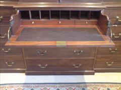 George III mahogany and glazed antique breakfront secretaire bookcase2.jpg